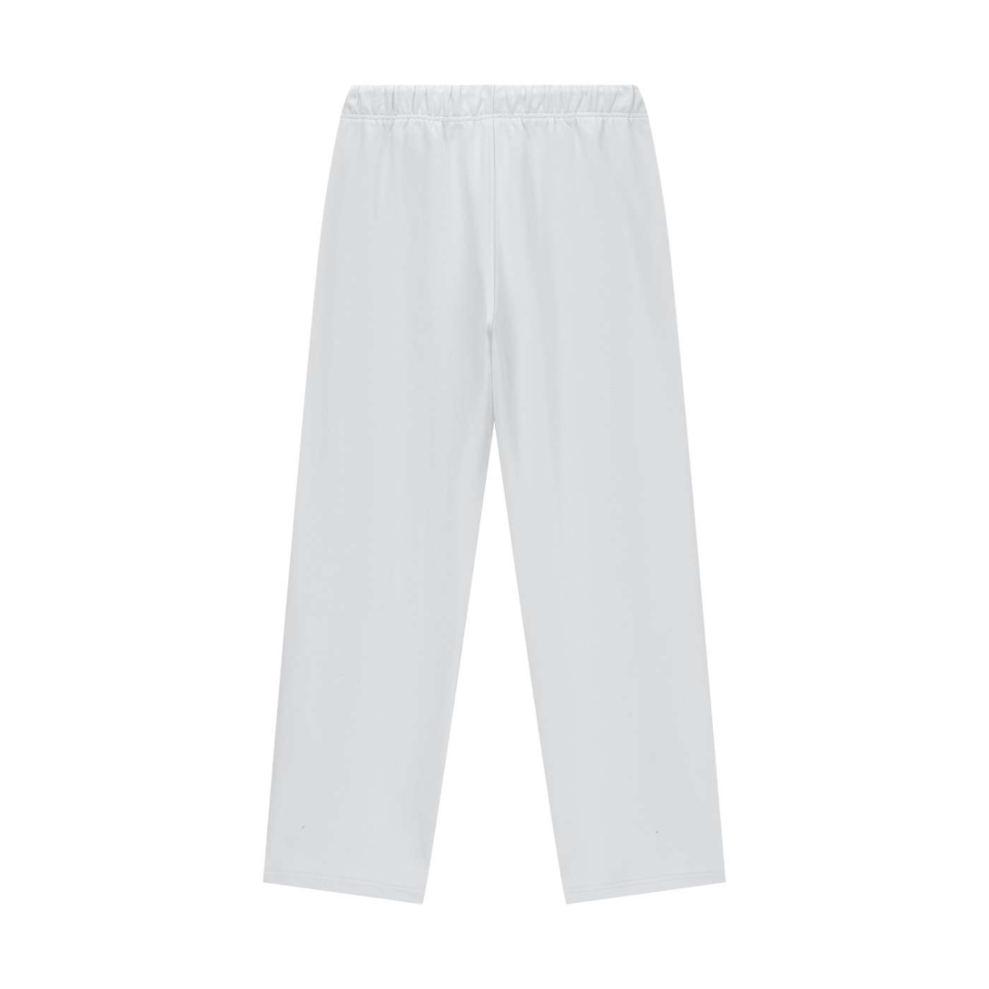 White Fleece Lined Straight Pants